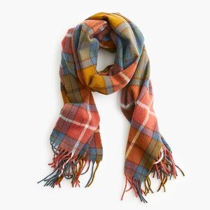 New Abraham Moon 100% Merino Buchanan Plaid Scarf for J. Crew